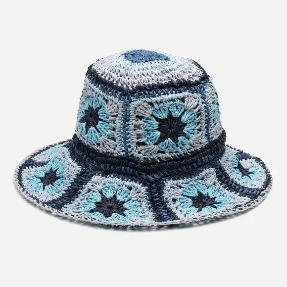 Wyeth Accessories Wyeth Crochet Straw Bucket Hat Granny - Main Image